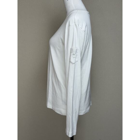 Lauren Ralph Lauren Long Sleeved 100% Cotton T-Shirt Round Neck Women’s XL White - Picture 3 of 13